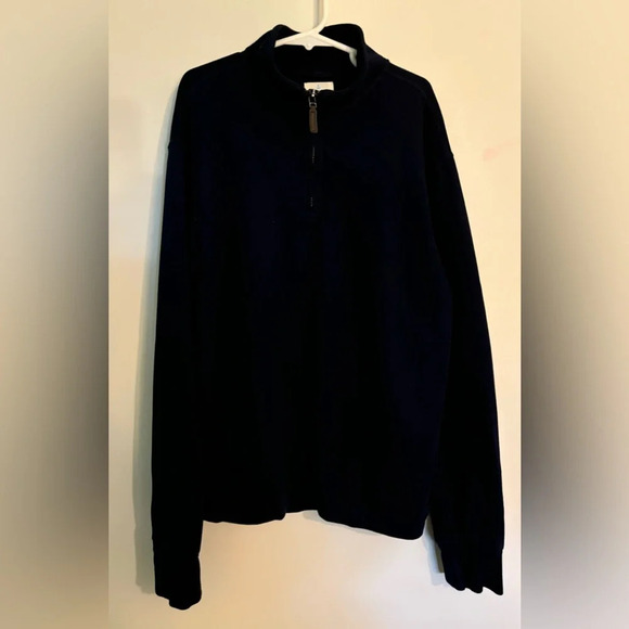 Crewcuts Children’s‎ Large 1/4 Zip 100% Cotton Sweatshirt Imported Pullover Navy - Picture 1 of 4